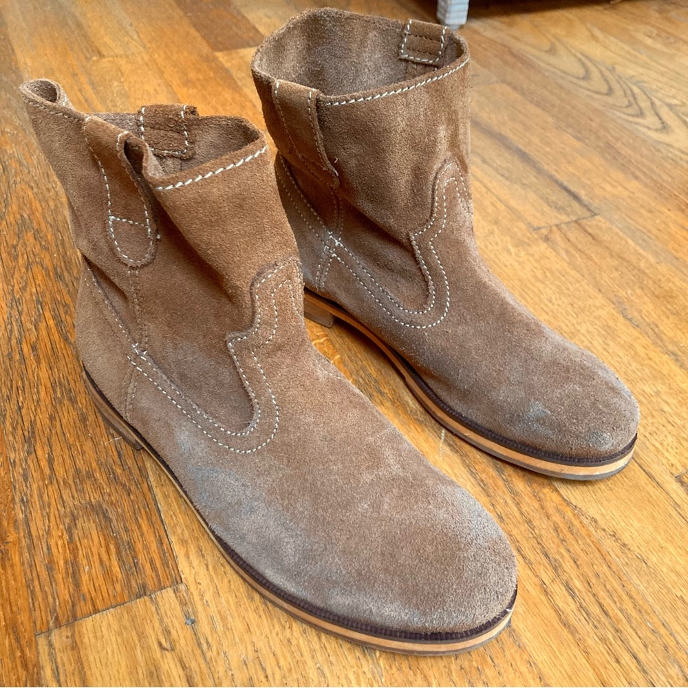 Zara Kids Brown Suede Boots